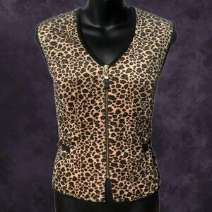Joseph Ribkoff Cheetah Fuzzy Vest